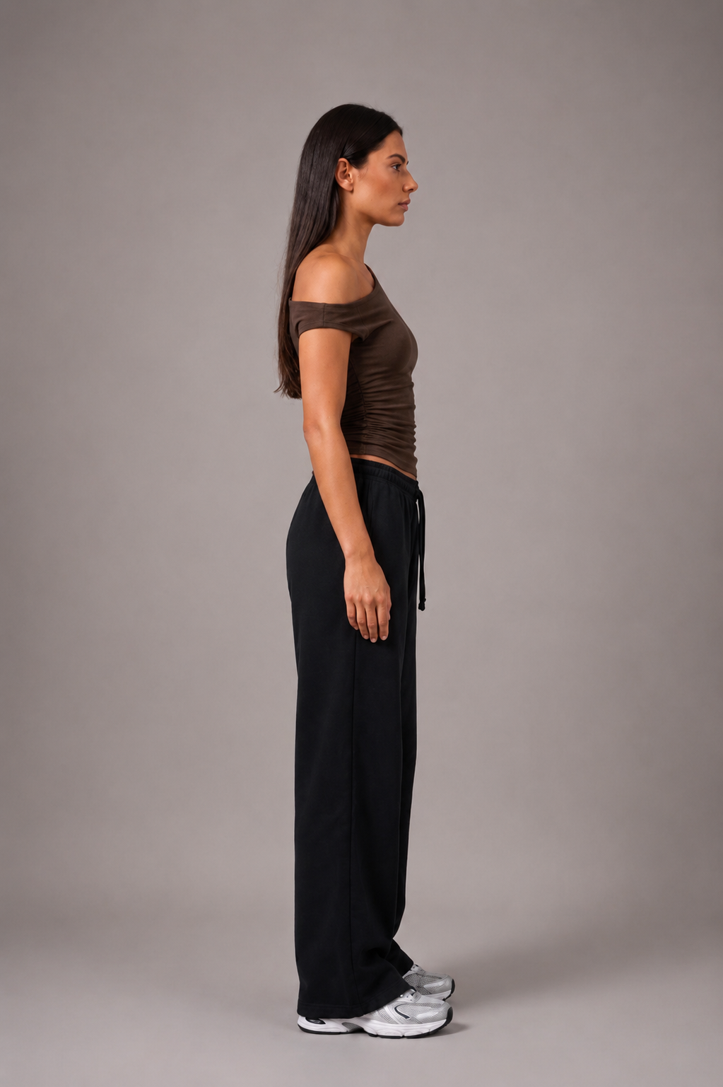 BLAQ Basic Off Shoulder Tee | Double Layered