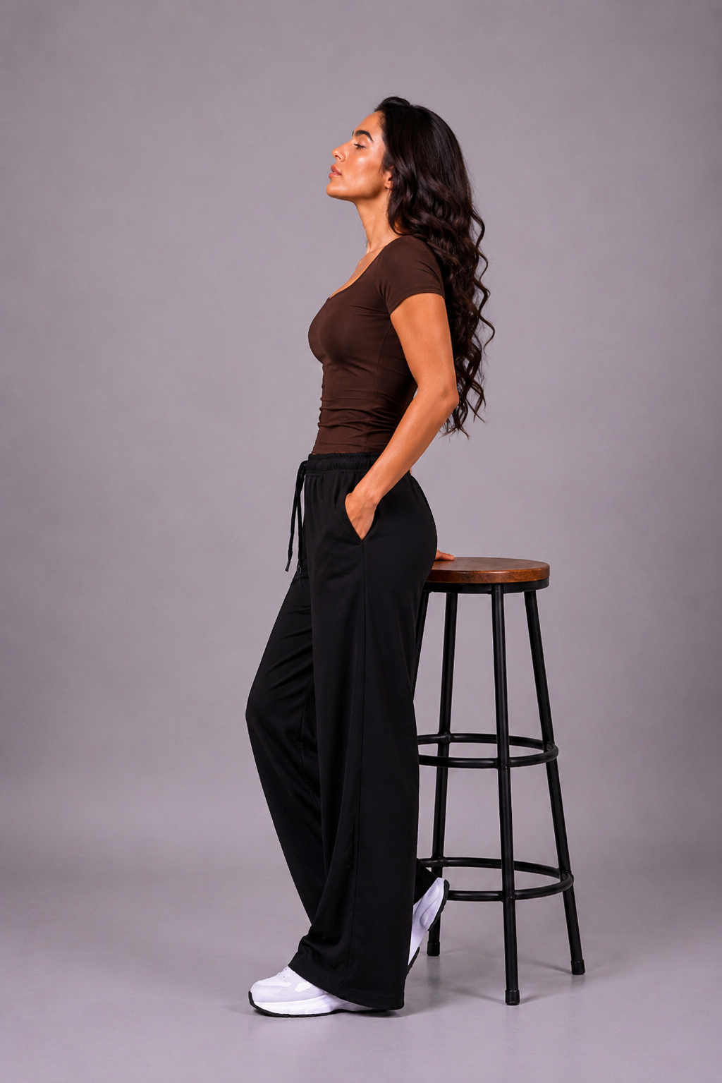 BLAQ Square Neck Tee | Double Layered