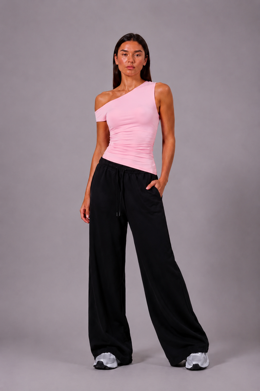 BLAQ Basic Off Shoulder Tee | Double Layered