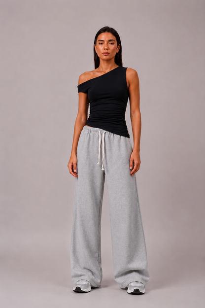 BLAQ Basic Off Shoulder Tee | Double Layered