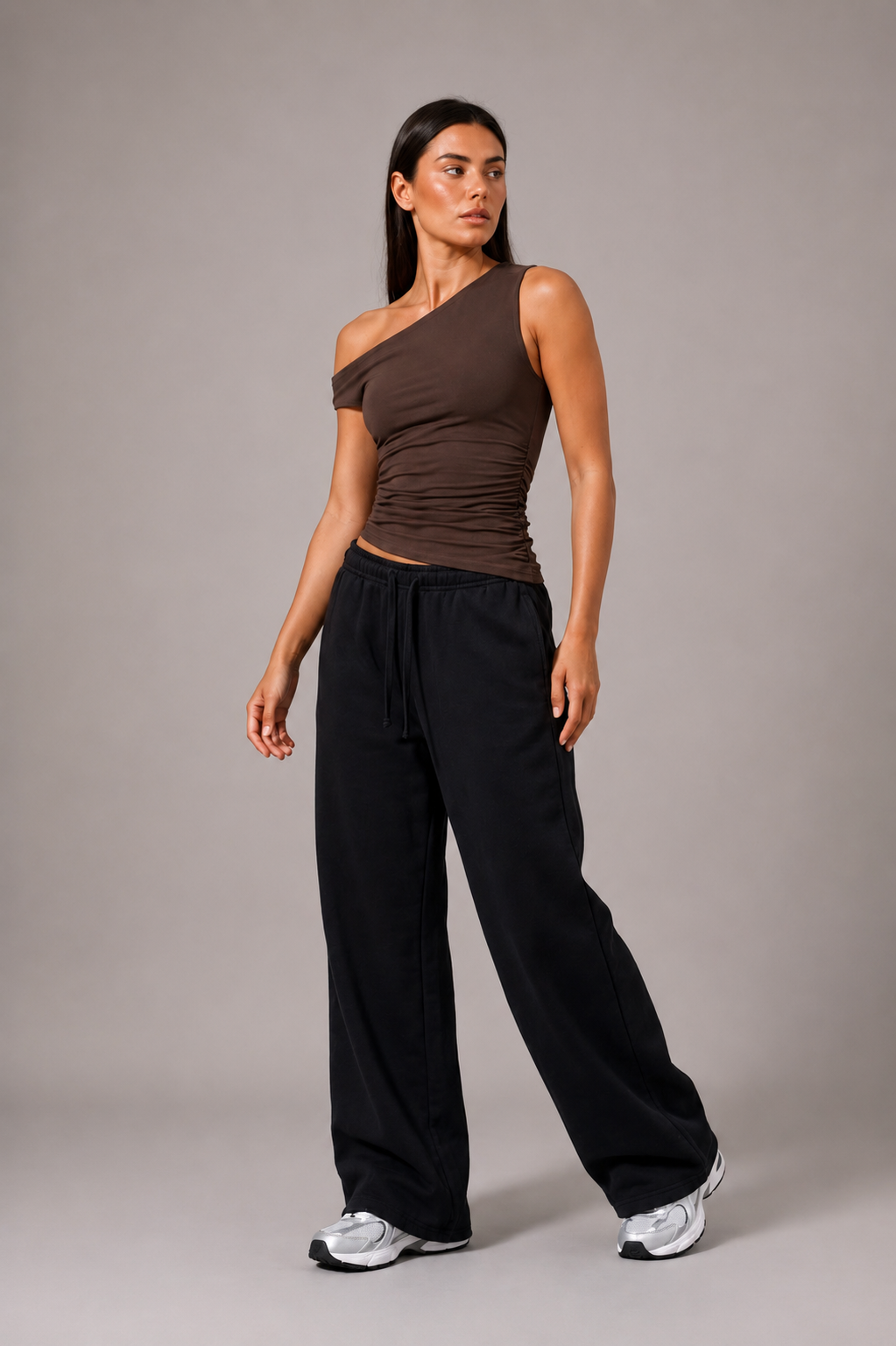BLAQ Basic Off Shoulder Tee | Double Layered