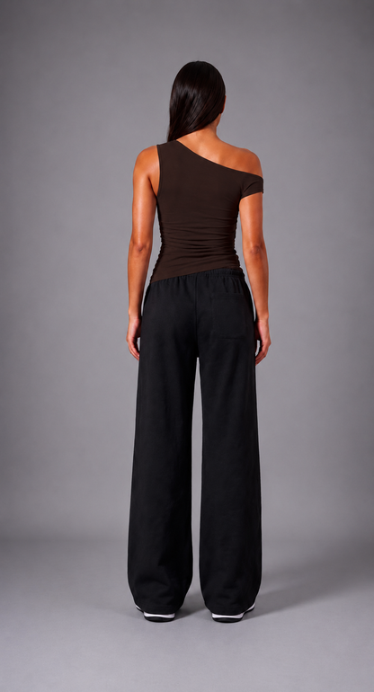 BLAQ Basic Off Shoulder Tee | Double Layered