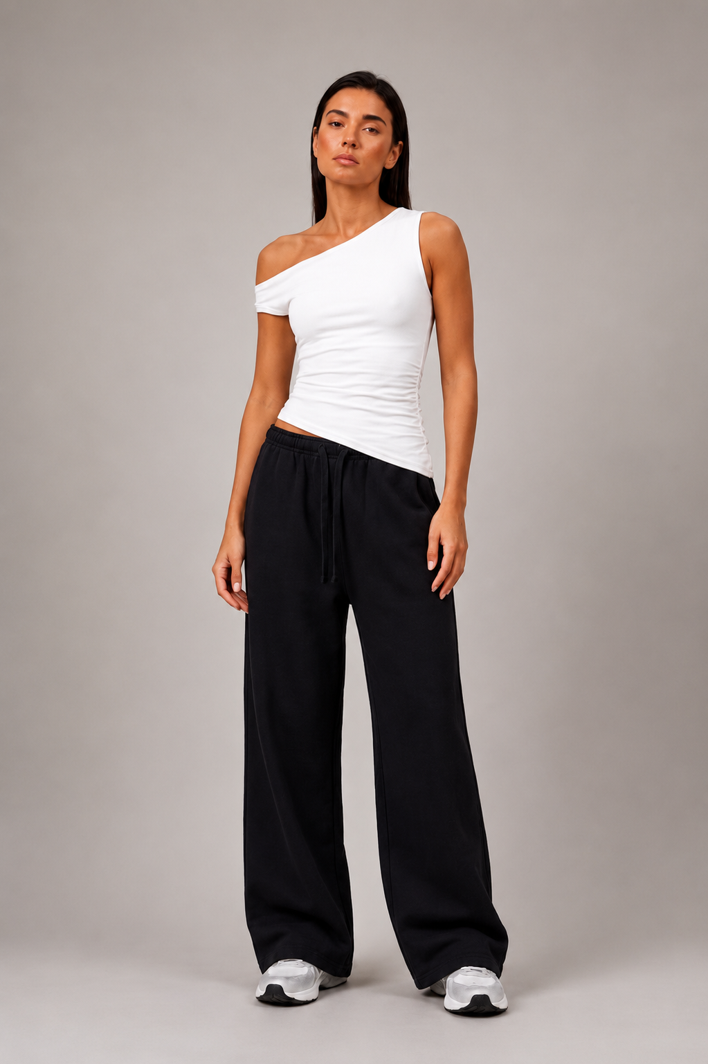 BLAQ Basic Off Shoulder Tee | Double Layered