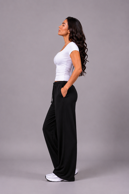 BLAQ Square Neck Tee | Double Layered