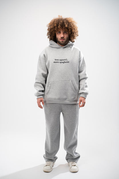 Printed Grey Oversized Hoodie