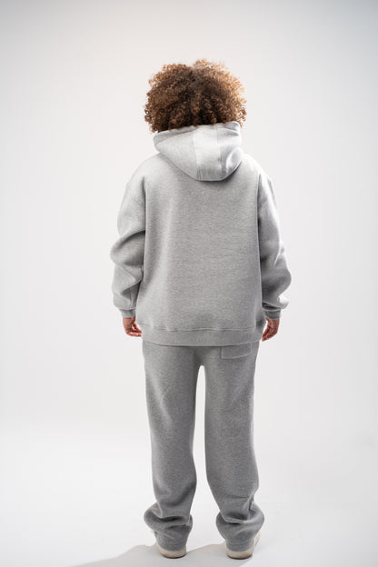 Printed Grey Oversized Hoodie