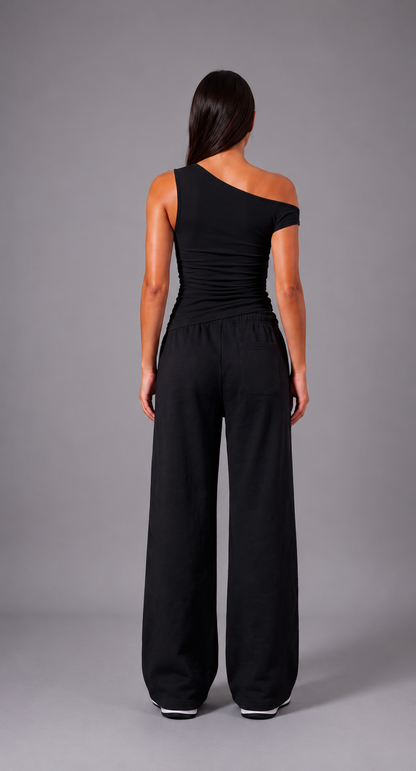 BLAQ Basic Off Shoulder Tee | Double Layered
