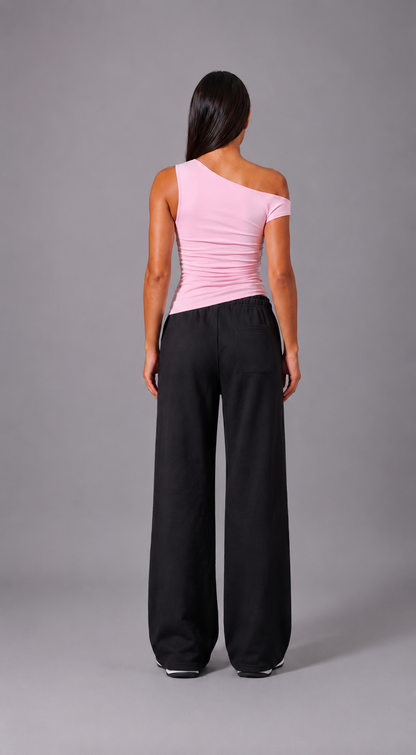 BLAQ Basic Off Shoulder Tee | Double Layered