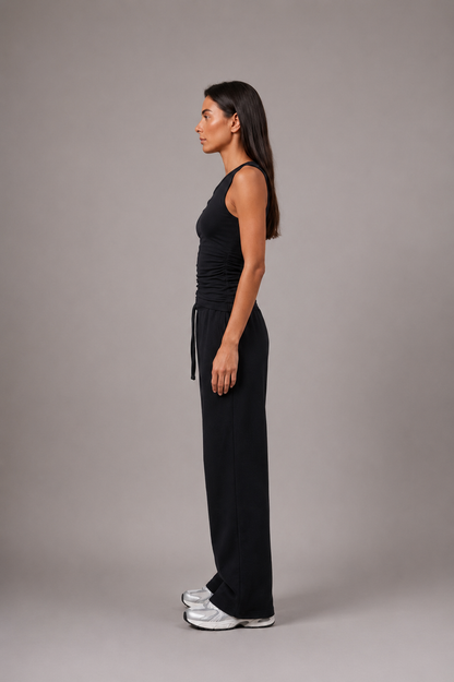 BLAQ Basic Off Shoulder Tee | Double Layered